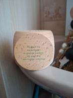Houten Dobbelsteen met Bijbelse Teksten, Antiek en Kunst, Ophalen of Verzenden