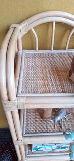 Vintage rotan manou schappen kastje, handdoeken rekje, Huis en Inrichting, Gebruikt, Vintage, Ophalen of Verzenden, Nvt