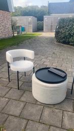 WOOOD Karwei teddy/boucle poef Sarah, Minder dan 50 cm, Gebruikt, Rond, Minder dan 50 cm