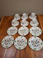 Vintage Keramisch Kerst Ontbijtservies - 18 Delig, Antiek en Kunst, Ophalen