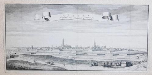 Kopergravure Gelder, Hoofdstad Pruissisch Gelderland 1738, Antiek en Kunst, Kunst | Etsen en Gravures, Ophalen of Verzenden