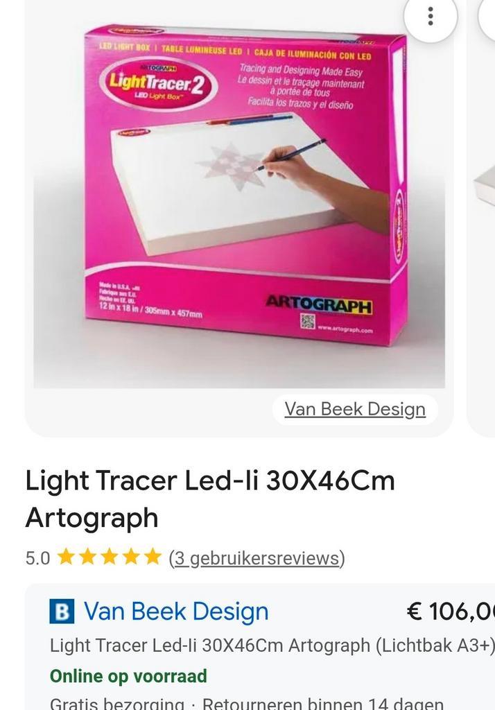 Artograph Light Tracer 2 Light Box, Hobby en Vrije tijd, Tekenen, Zo goed als nieuw, Ophalen of Verzenden