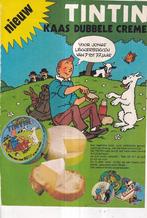 Retro reclame 1977 Tintin smeerkaas actie stickers Kuifje, Overige typen, Ophalen of Verzenden