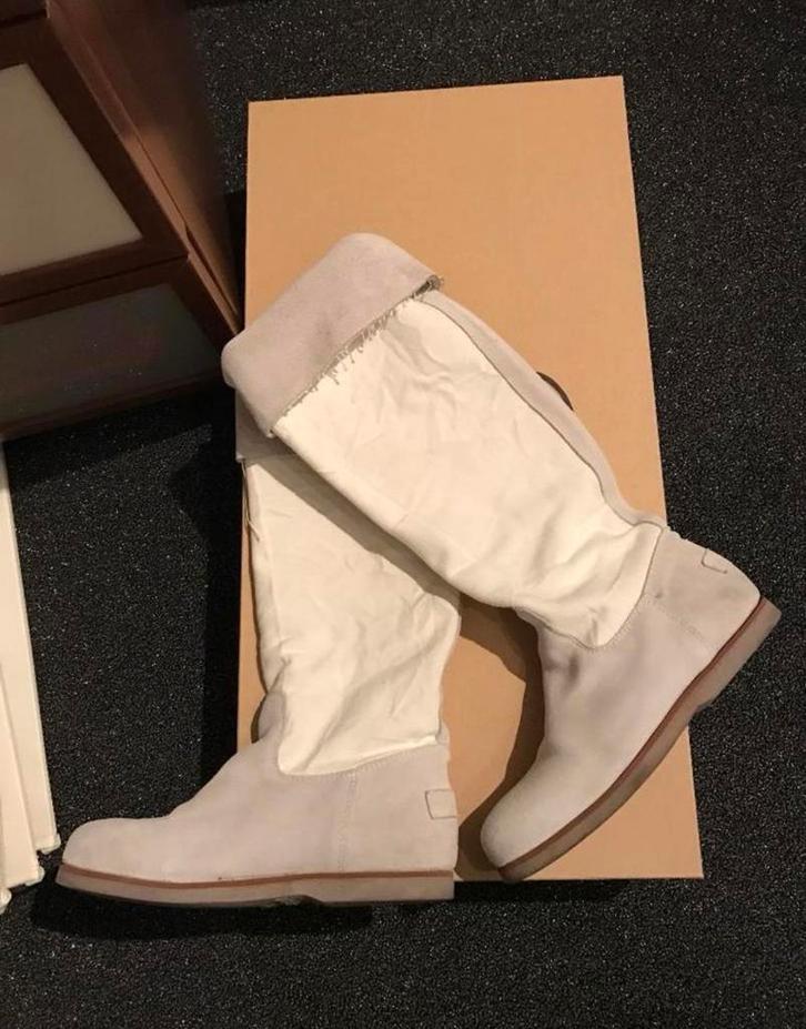 Lichte Shabbies laarzen maat 36 Fred de la Bretoniere + Riem, Kleding | Dames, Schoenen, Zo goed als nieuw, Hoge laarzen, Overige kleuren
