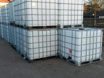 Ibc van 1000 ltr als nieuw met stalen pallet beschikbaar voor biedingen