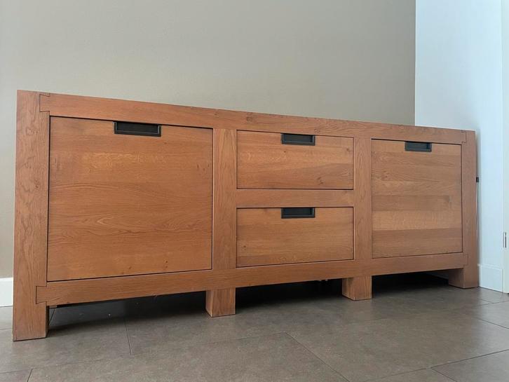 Tafel, tv meubel, meidenkast en dressoir eiken, Huis en Inrichting, Kasten | Dressoirs, Gebruikt, 75 cm of meer, Met lade(s), Met deur(en)