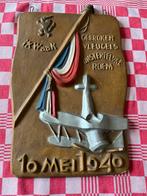 Herinnering plaquette bord Tweede Wereldoorlog, Ophalen of Verzenden, Nederland