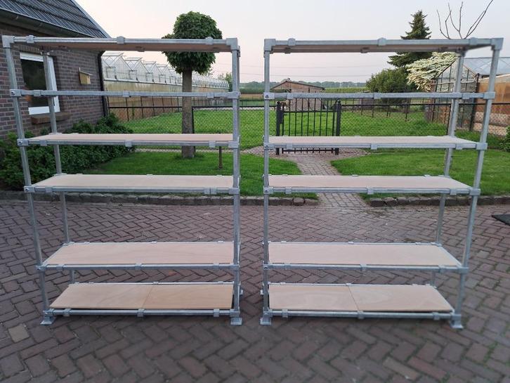 Stellingkasten van steigerbuis, Huis en Inrichting, Kasten | Stellingkasten, Zo goed als nieuw, Ophalen