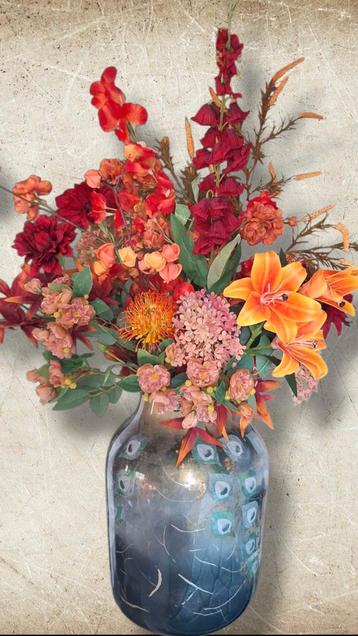 Groot boeket - kunstbloemen - herfst beschikbaar voor biedingen
