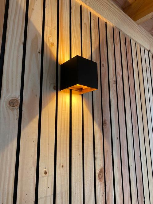 Omhoog/omlaag lampjes buiten zwart/goud, Tuin en Terras, Buitenverlichting, Nieuw, Aluminium, Minder dan 50 watt, Led, Ophalen of Verzenden