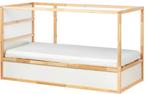 Ikea omdraai Houten bedframe met lattenbodem, Ophalen, 70 tot 85 cm, Zo goed als nieuw, Lattenbodem