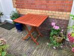 Tuintafeltje balkontafel bijzettafel opklapbaar 80x80 cm, Tuin en Terras, Ophalen, Zo goed als nieuw, Vierkant, Hout