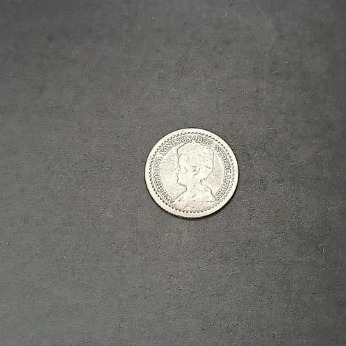10 cent (dubbeltje) 1910 Wilhelmina, Postzegels en Munten, Munten | Nederland, Losse munt, 10 cent, Koningin Wilhelmina, Zilver