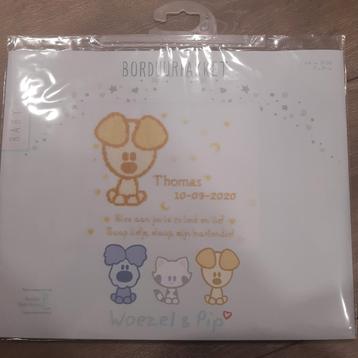 Nieuw Pip Borduurpakket met Naam & Datum beschikbaar voor biedingen