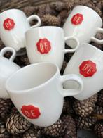 Douwe Egberts 6 cappuccino mokken design Nicolai Carels, Huis en Inrichting, Keuken | Servies, Verzenden, Zo goed als nieuw, Overige stijlen