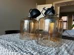Stolp hanglampen - set van 2, Huis en Inrichting, Lampen | Hanglampen, Ophalen, Zo goed als nieuw, Glas, Minder dan 50 cm