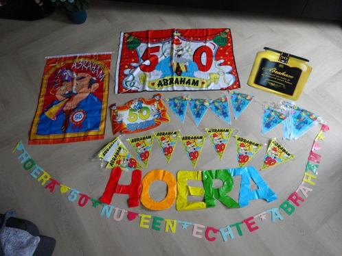 Abraham 50 jaar feest pakket, Hobby en Vrije tijd, Feestartikelen, Zo goed als nieuw, Versiering, Abraham of Sarah, Ophalen of Verzenden
