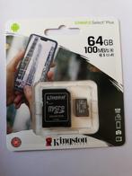Kingston micro SD kaart 64GB nieuw, Audio, Tv en Foto, Fotografie | Geheugenkaarten, Nieuw, SD, Kingston, 64 GB