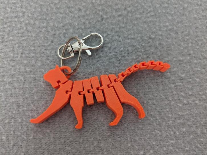 3D geprinte kat sleutelhanger (5 Stuks), Verzamelen, Sleutelhangers, Nieuw, Dier of Natuur, Ophalen of Verzenden