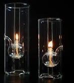 3x Wolfard Glass olielamp 30cm, Antiek en Kunst, Ophalen