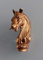 Vintage gouden Paardenkop Reversspeld  14 kt, Ophalen of Verzenden, Zo goed als nieuw, Overige materialen, Verguld