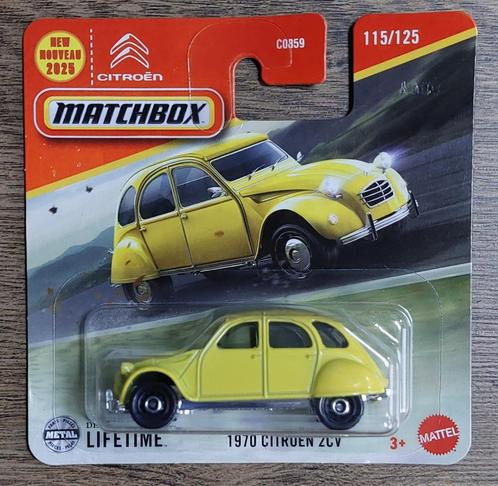 Matchbox 1970 CITROEN 2CV (1) (geel) 1/64, Hobby en Vrije tijd, Modelauto's | Overige schalen, Nieuw, Auto, Ophalen of Verzenden