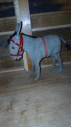 Vintage Speelgoed Ezel met Rode Tuig, Antiek en Kunst, Ophalen of Verzenden