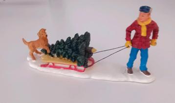 Lemax figuur kerstboom thuisbrengen, Kerstdorp beschikbaar voor biedingen