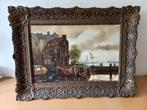 Zicht op Dordrecht schilderij van Bokhorst, Antiek en Kunst, Kunst | Schilderijen | Klassiek, Ophalen