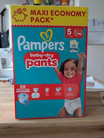 Pampers Baby-Dry Pants Maat 5 (86 stuks) beschikbaar voor biedingen