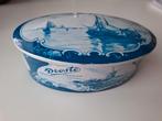 vintage Delfts blauw chocolade blik van Droste, Ophalen of Verzenden, Gebruikt, Overige, Droste