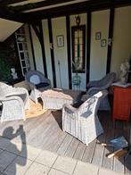 Rotan tuin set mancave overkapping tuinset, Ophalen, 4 zitplaatsen, Gebruikt, Bijzettafel