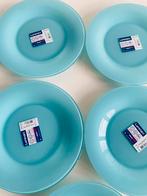 Luminarc Turquoise Gebaksbordjes - 8 stuks, Huis en Inrichting, Nieuw, Ophalen of Verzenden, Glas, Bord(en)