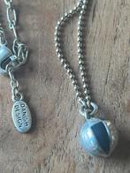 Danish Design Zilveren Pelgrimsketting met klein balletje., Verstelbaar, Nieuw, Ophalen of Verzenden, Zilver