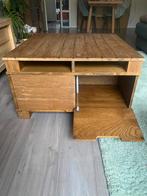 Houten Salontafel met Opbergruimte - 80x80x45cm, Huis en Inrichting, Tafels | Salontafels, Ophalen, Gebruikt, 50 tot 100 cm, 50 tot 100 cm