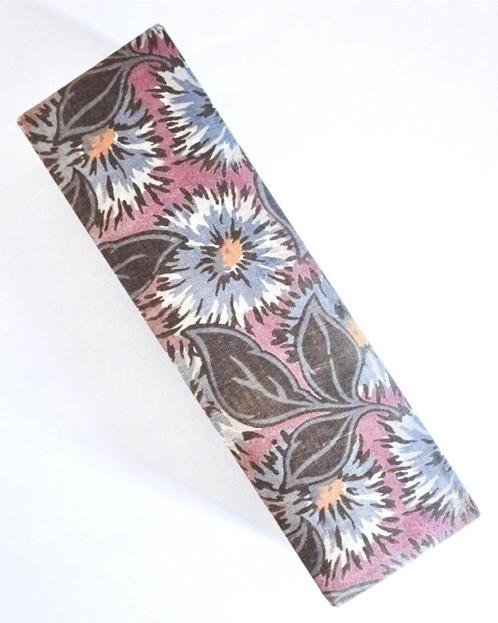 Vintage Art Deco 30s 40s handschoenen doosje bloem textiel, Huis en Inrichting, Woonaccessoires | Kisten, Gebruikt, Minder dan 50 cm