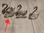 Zilveren Kristallen Zoutvaatjes Zwaan, Antiek en Kunst, Antiek | Glas en Kristal, Ophalen of Verzenden