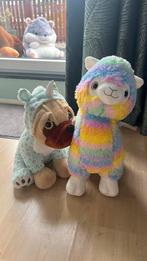Twee grote knuffels, alcapa en hond, Ophalen, Zo goed als nieuw, Hond