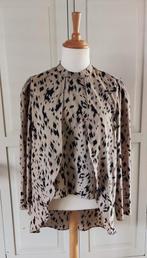 Stretch blouse met volants en print maat 44, Kleding | Dames, Beige, Maat 42/44 (L), Ophalen of Verzenden, Zo goed als nieuw