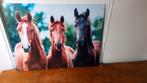 Paarden, Minder dan 50 cm, Ophalen of Verzenden, Zo goed als nieuw, Schilderij