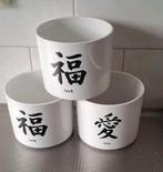 Chinese bloempotten 3 dezelfde, Tuin en Terras, Bloempotten, Kunststof, Rond, Ophalen of Verzenden, Binnen