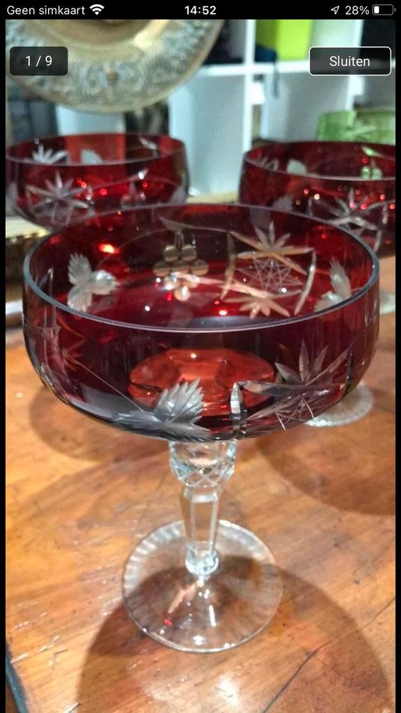 Nachtmann wijnglazen. Kristal. 1930., Antiek en Kunst, Antiek | Glas en Kristal, Ophalen of Verzenden