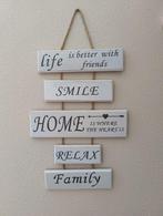 Moderne wanddecoratie met pakkende tekst, Verzenden, Zo goed als nieuw