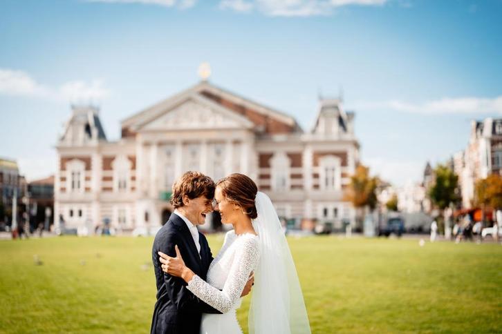 Trouwjurk Rosa Clara Ariele, Kleding | Dames, Trouwkleding en Trouwaccessoires, Zo goed als nieuw, Trouwjurk, Wit, Ophalen of Verzenden