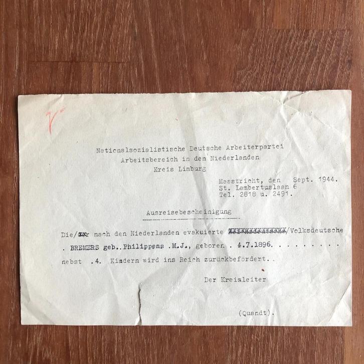 Dolle Dinsdag September 1944 Maastricht. NSDAP in den, Verzamelen, Militaria | Tweede Wereldoorlog, Landmacht, Boek of Tijdschrift