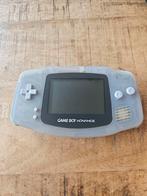 Gameboy Advance transparent blue, Spelcomputers en Games, Spelcomputers | Nintendo Game Boy, Ophalen of Verzenden, Gebruikt, Game Boy Advance
