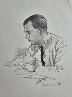 Portret van Prof. Dr. Enno Mandema - Potloodtekening. Otto D, Ophalen of Verzenden