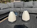 Twee Herstal witte hanglampen, Huis en Inrichting, Lampen | Hanglampen, Ophalen, Zo goed als nieuw, Minder dan 50 cm