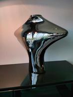 Jan des Bouvrie Vaas Man Torso Zilver Keramiek Chroom 1980, Antiek en Kunst, Ophalen of Verzenden