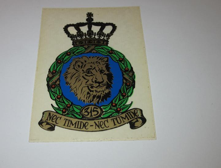 315 Squadron sticker (2), Verzenden, Luchtmacht, Nederland, Overige typen